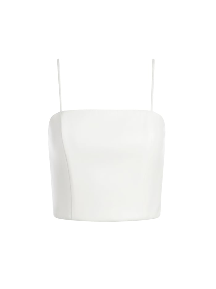 PEARLE VEGAN BUSTIER - ECRU image 5 - Alice And Olivia