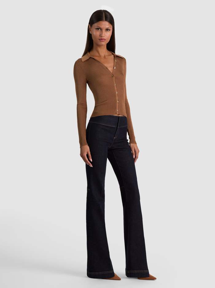NEALIE CARDIGAN - CAMEL image 4 - ALICE + OLIVIA