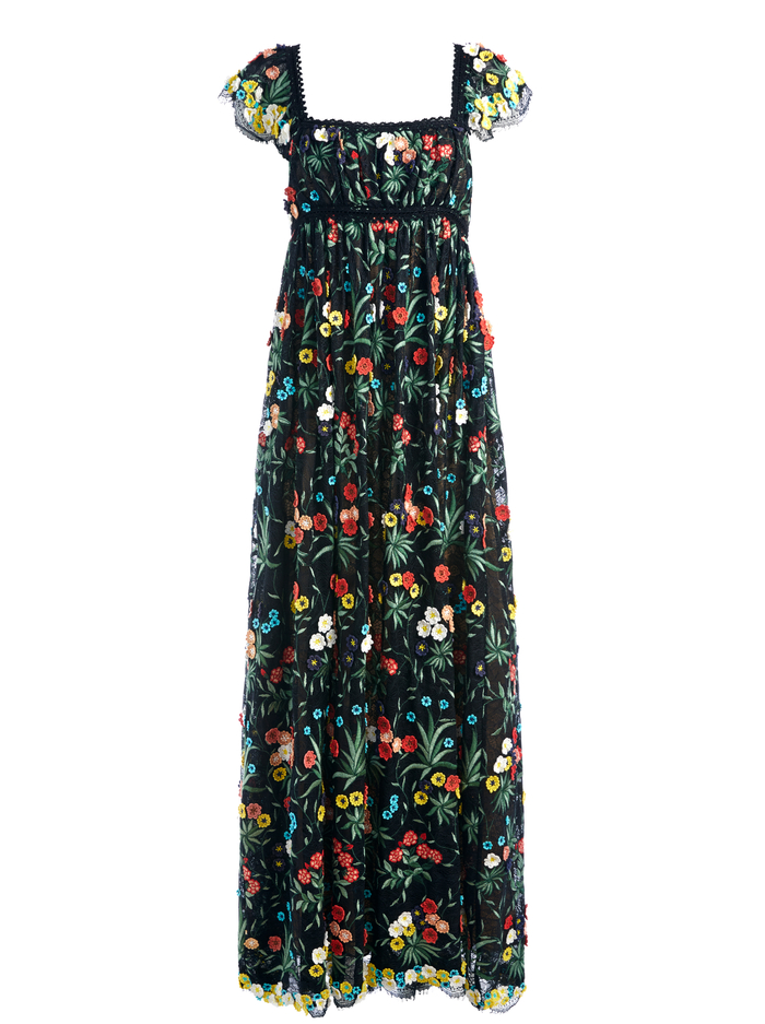 MCKENNA EMBELLISHED EMPIRE WAIST GOWN - BLACK/MULTI image 5 - Alice And Olivia