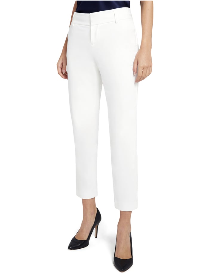 STACEY SLIM TROUSER - WHITE - Alice And Olivia