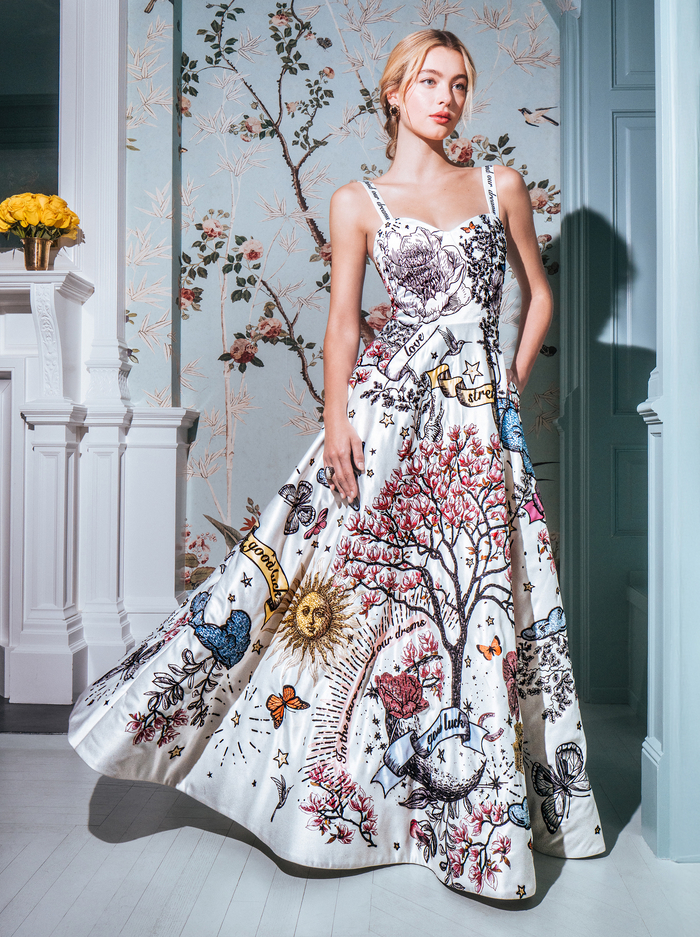 FIA EMBELLISHED MAXI GOWN - GOOD FORTUNE OFF WHITE image 8 - ALICE + OLIVIA