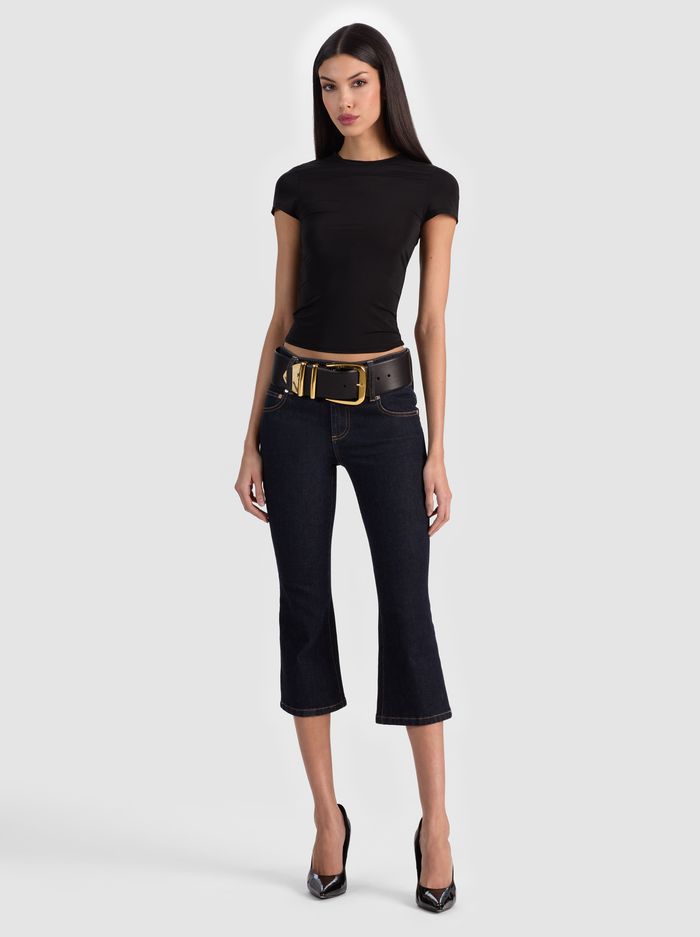 HARLEY WIDE BELT - BLACK/GOLD image 2 - ALICE + OLIVIA