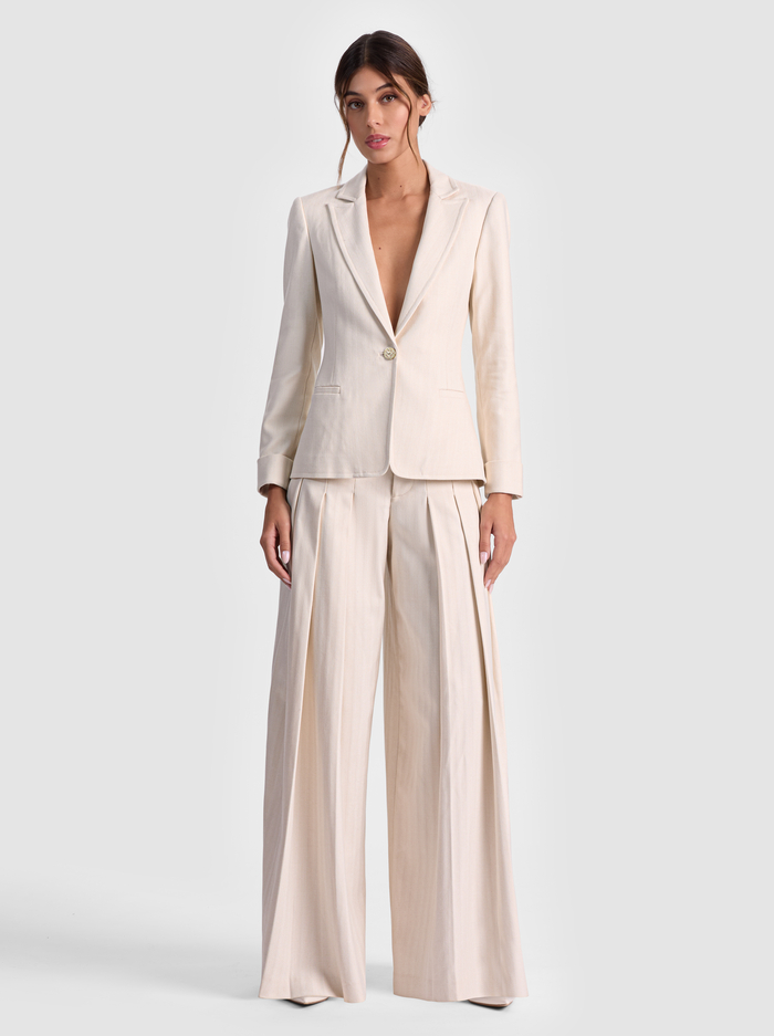RYDER SLIM BLAZER - OFF WHITE/OATMEAL image 1 - ALICE + OLIVIA