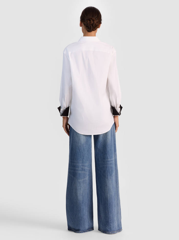 PERFECT BUTTON DOWN - OFF WHITE/BLACK image 2 - Alice And Olivia