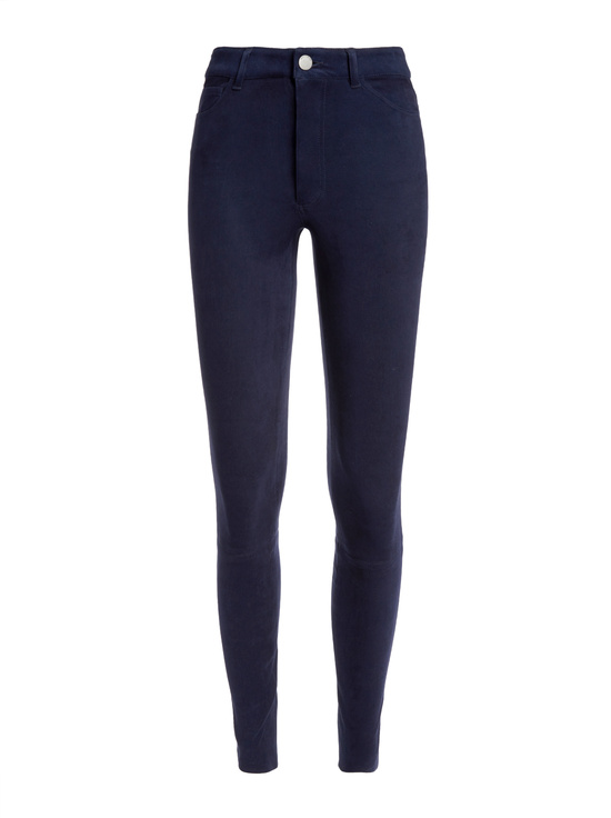NAVY-MIKAH SUEDE PANT