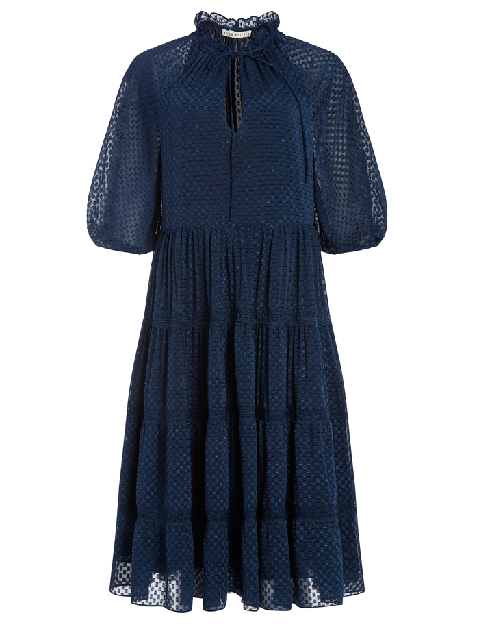 LAYLA TIERED MIDI DRESS - SAPPHIRE image 5 - Alice And Olivia