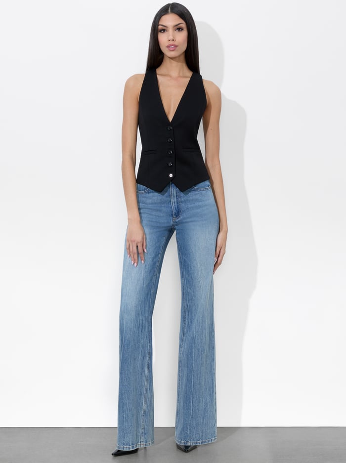 MAZIE VEST - BLACK image 1 - Alice And Olivia