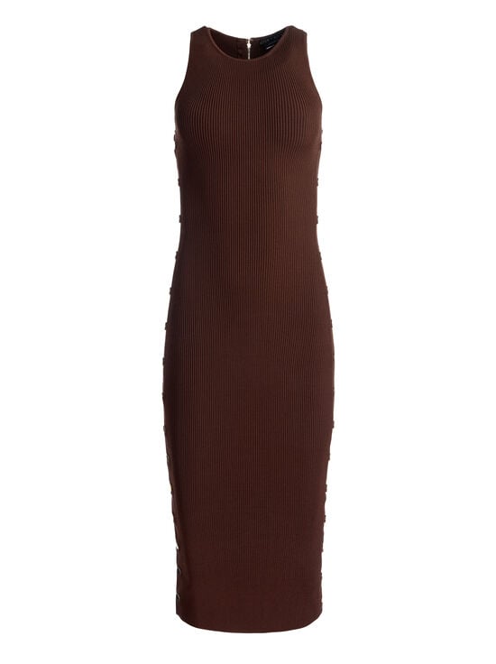 DARK CHOCOLATE-LALITA RACERBACK TANK DRESS
