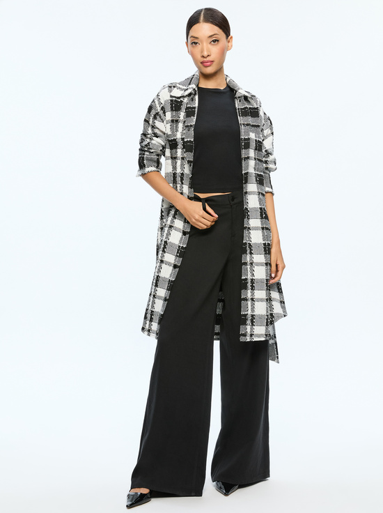 BLACK/WHITE-ZAZIE LONG SHACKET