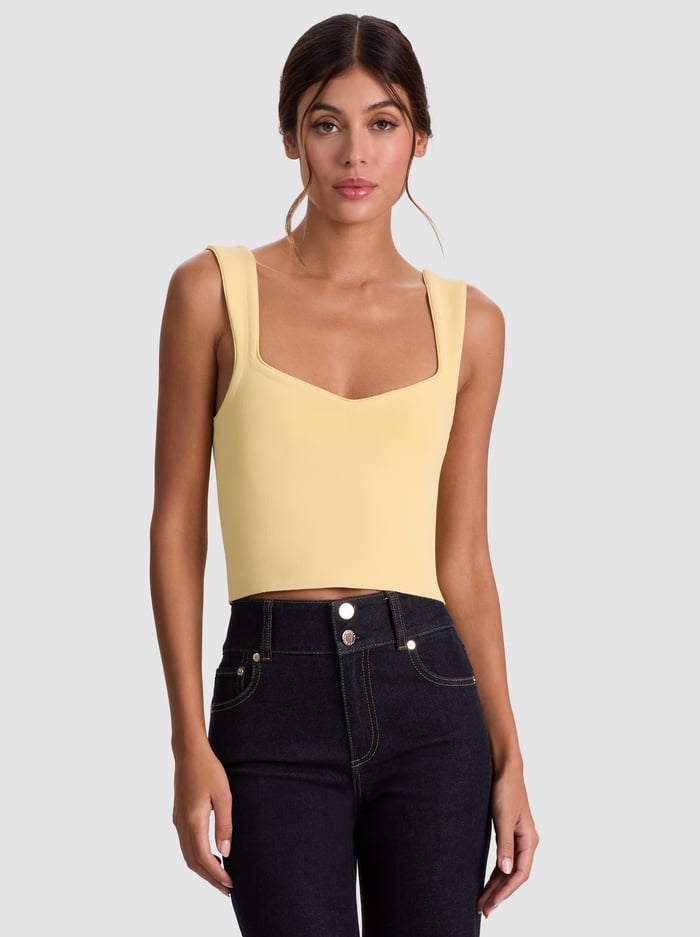 EDIN SWEETHEART TANK - BUTTER - Alice And Olivia