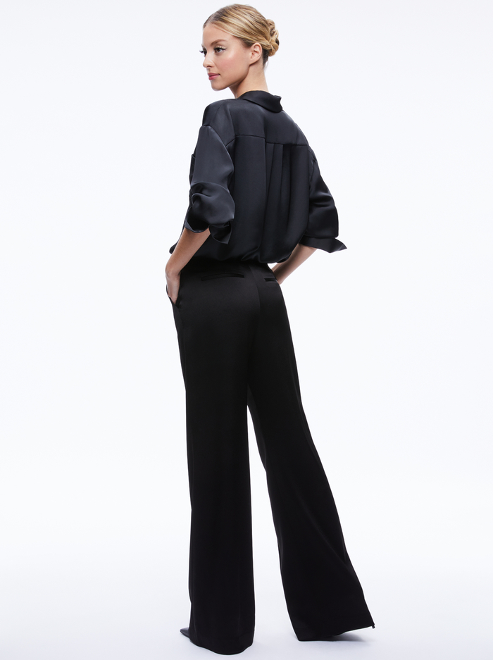 FINELY OVERSIZED BUTTON DOWN SHIRT - BLACK image 1 - Alice And Olivia