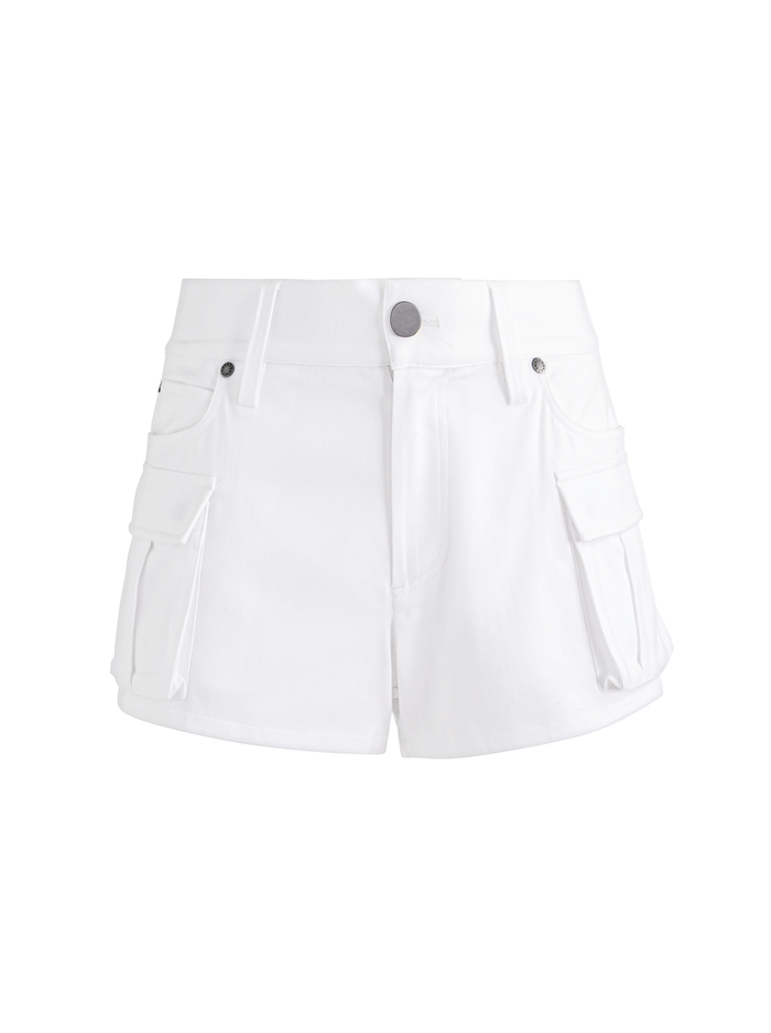 CAY LOW RISE CARGO SHORT - WHITE image 5 - Alice And Olivia
