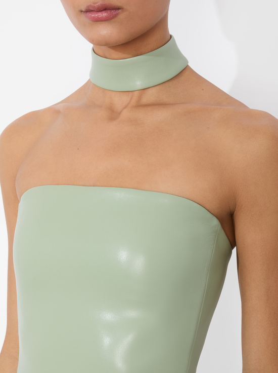 SAGE-GEORGIE VEGAN MIDI DRESS