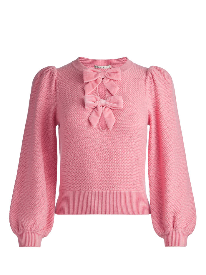 DORIS POINTELLE PULLOVER - ROSE TEA image 5 - Alice And Olivia