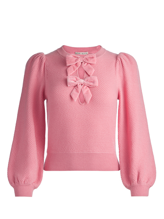 ROSE TEA-DORIS POINTELLE PULLOVER