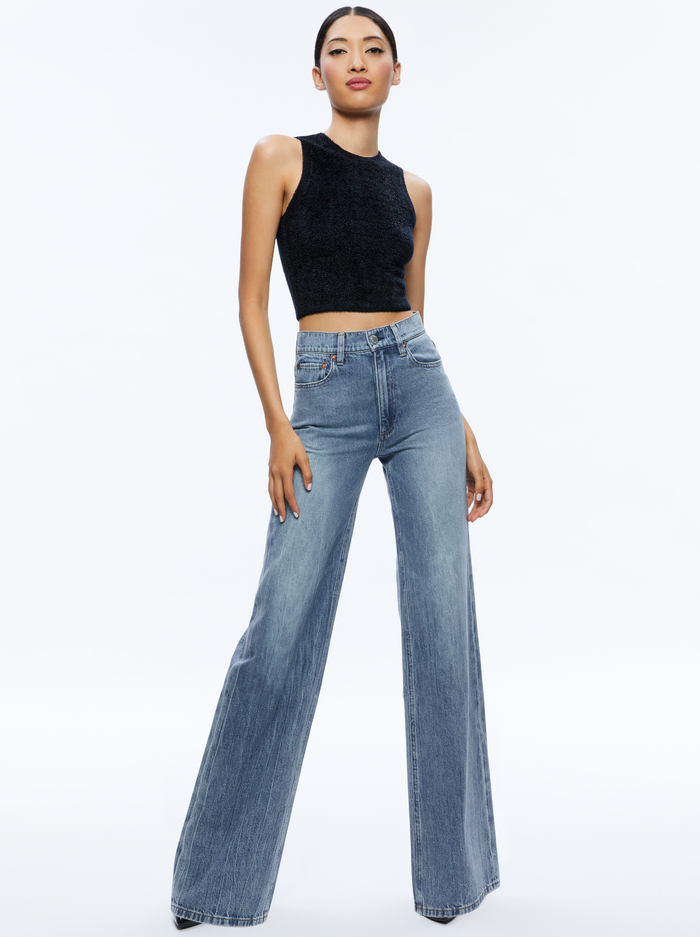 WEEZY FULL LENGTH JEAN - SADIE LT VINTAGE BLUE image 4 - Alice And Olivia