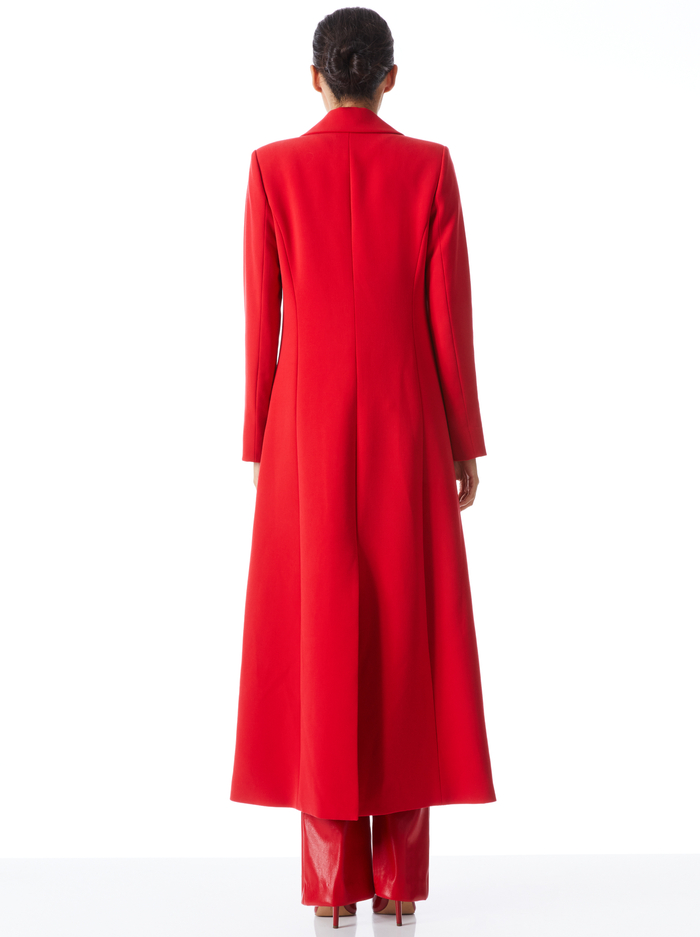 THEO NOTCH COLLAR COAT - PERFECT RUBY image 1 - Alice And Olivia