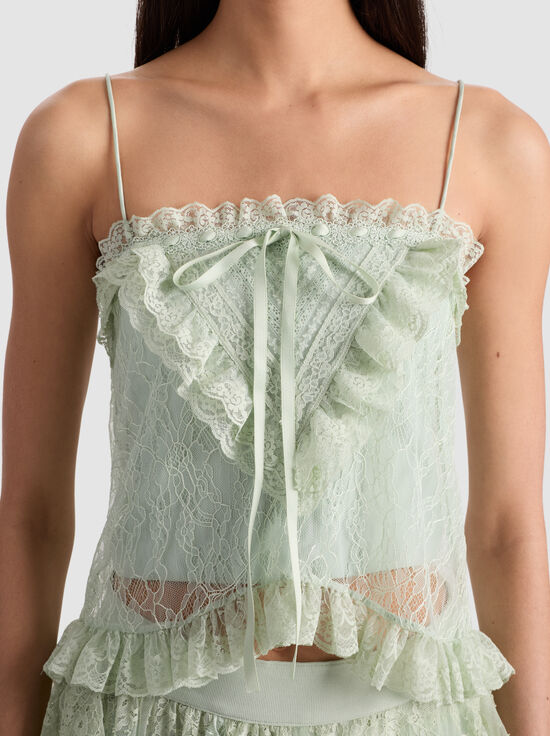 GREEN TEA-ALESSIA LACE TOP