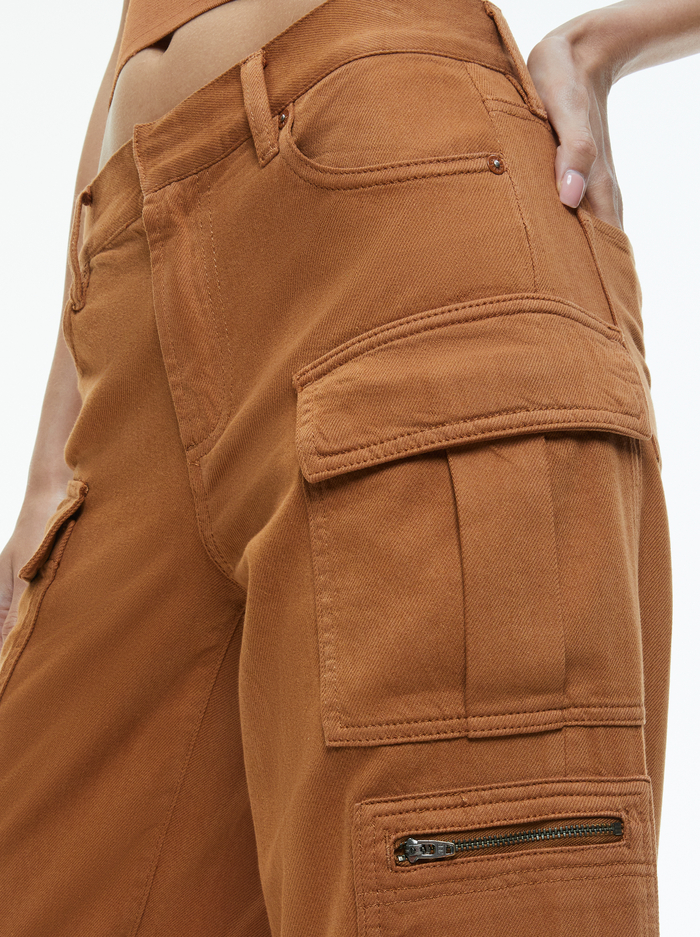 CAY CARGO JEAN - CAMEL image 3 - Alice And Olivia