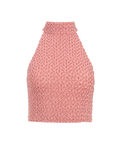 ENYA BEADED CROP TOP - ROSE