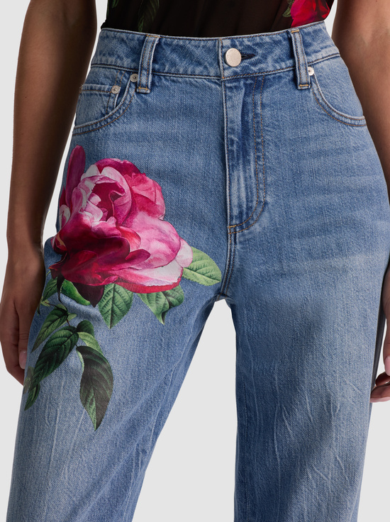 DENVER BRIGHT BLUE/EMPRS BLOOM-CHIC PRINTED JEAN