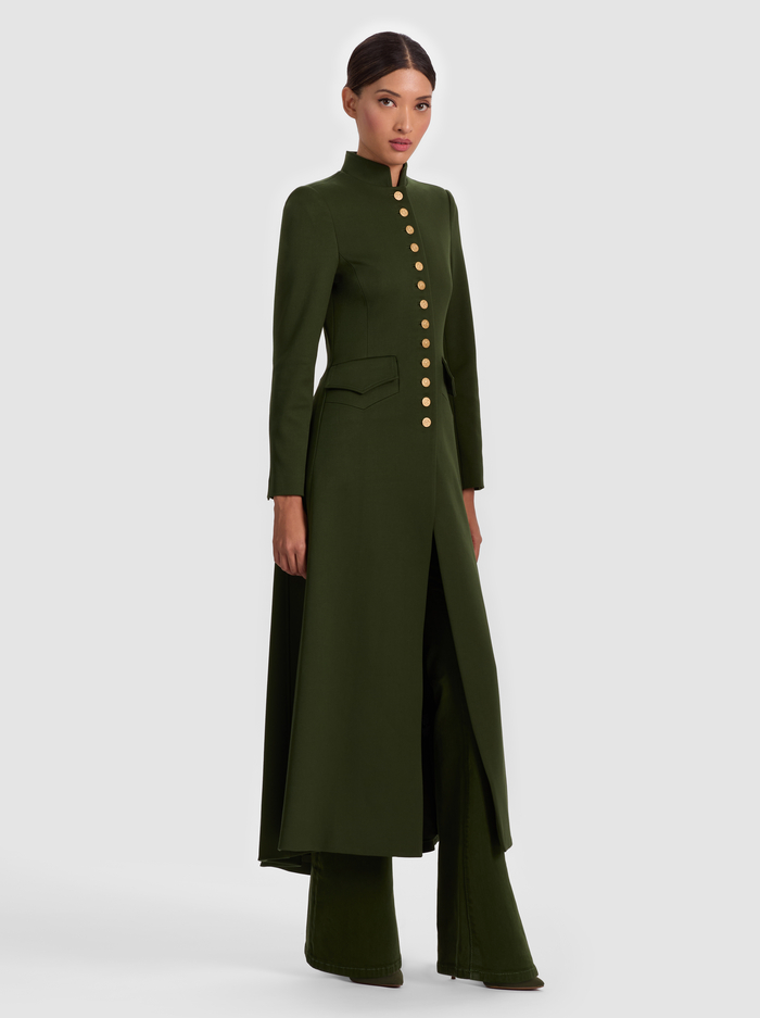 WINN LONG JACKET - DARK OLIVE image 4 - Alice And Olivia