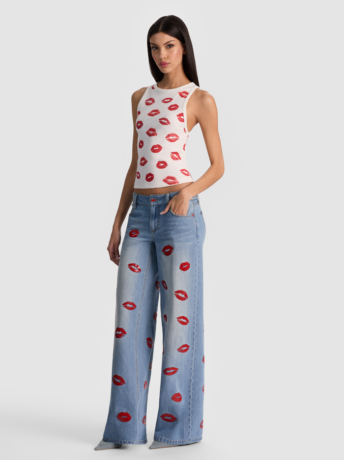 ALLEN TANK TOP - LIPS image 5 - ALICE + OLIVIA