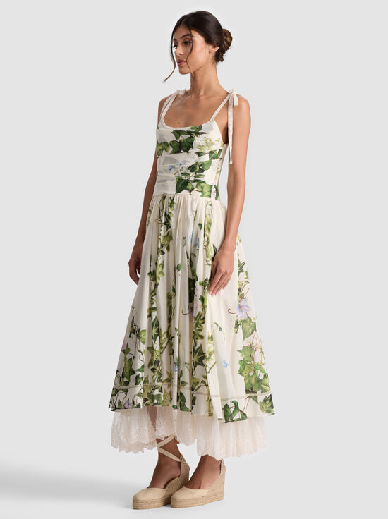 IVY ROMANCE-HAVEN FLARED MIDI DRESS