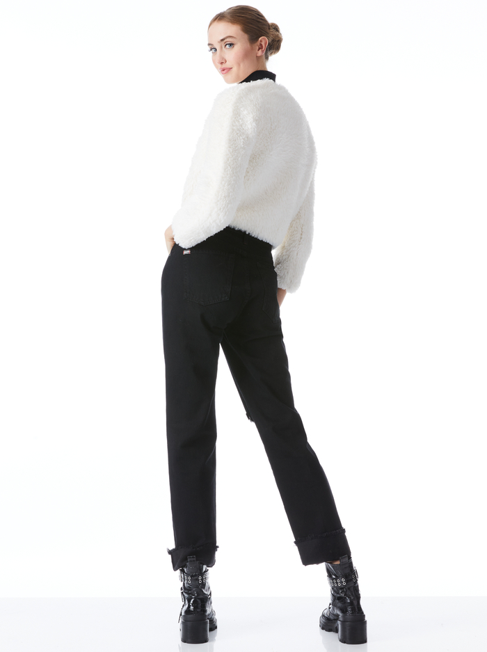 FAWN FAUX FUR JACKET - OFF WHITE image 1 - Alice And Olivia