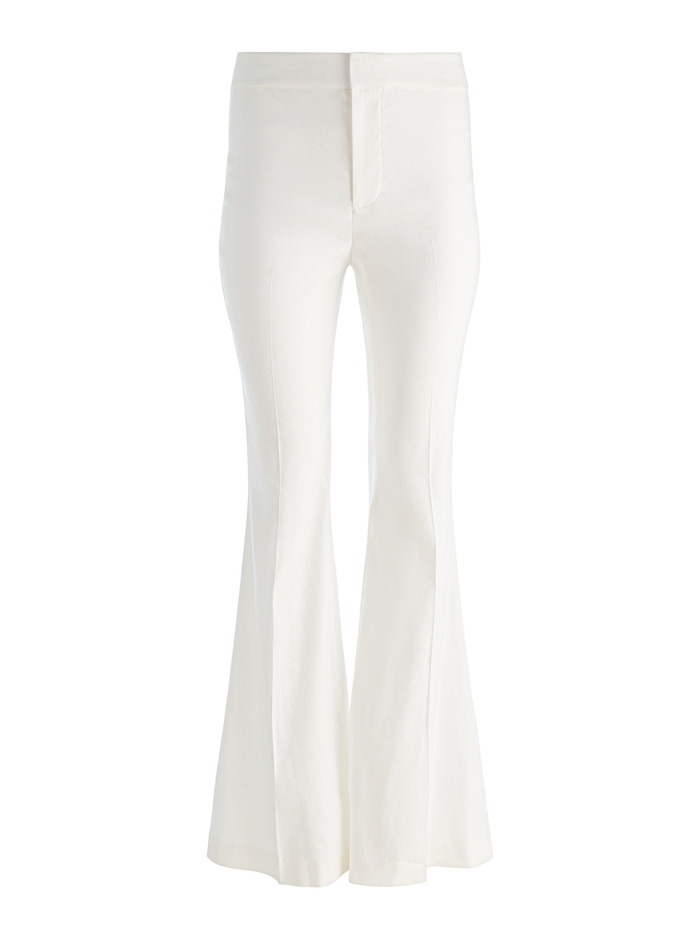 LINDEN LINEN BOOTCUT TROUSER - OFF WHITE image 5 - ALICE + OLIVIA