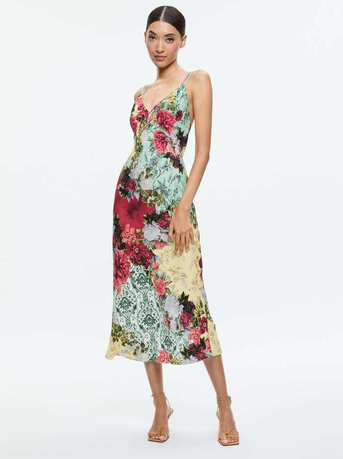 KIRO V NECK SLIP DRESS - OAKLEY - Alice And Olivia