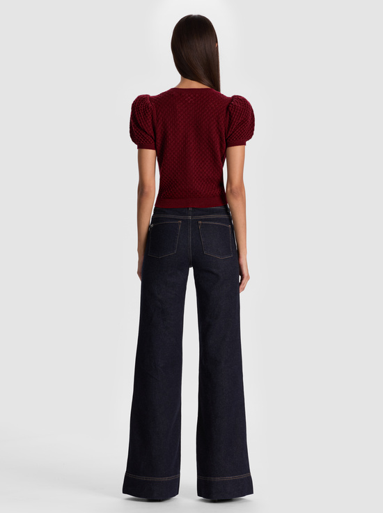 OXBLOOD-SABINE CASHMERE CARDIGAN