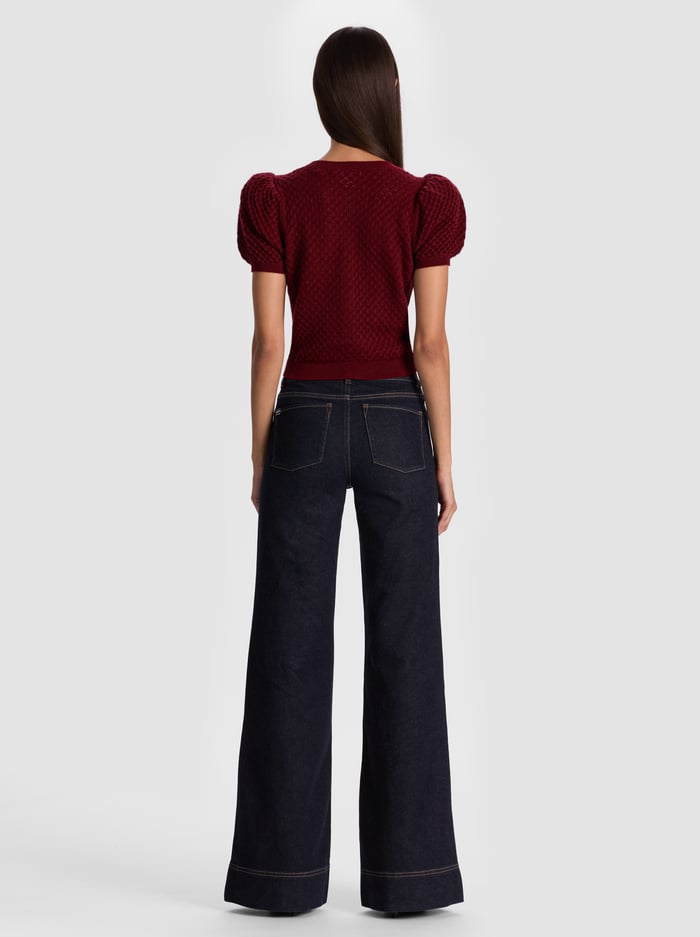 SABINE CASHMERE CARDIGAN - OXBLOOD image 3 - Alice And Olivia