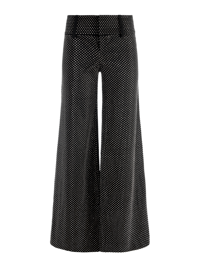 OLIVIA EMBELLISHED WIDE LEG PANT - BLACK image 5 - Alice And Olivia