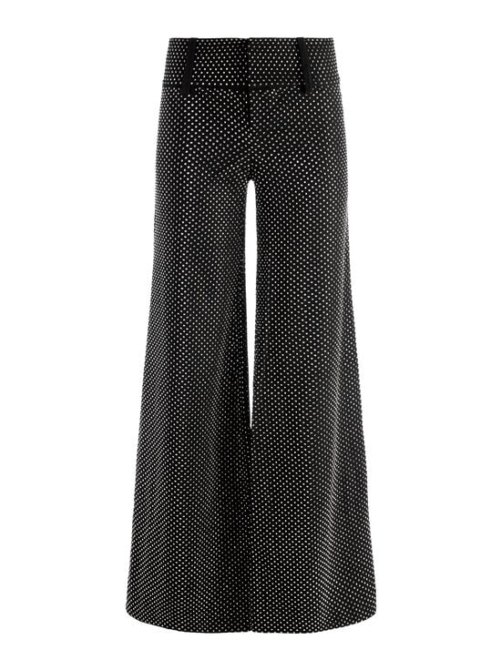 BLACK-OLIVIA EMBELLISHED WIDE LEG PANT