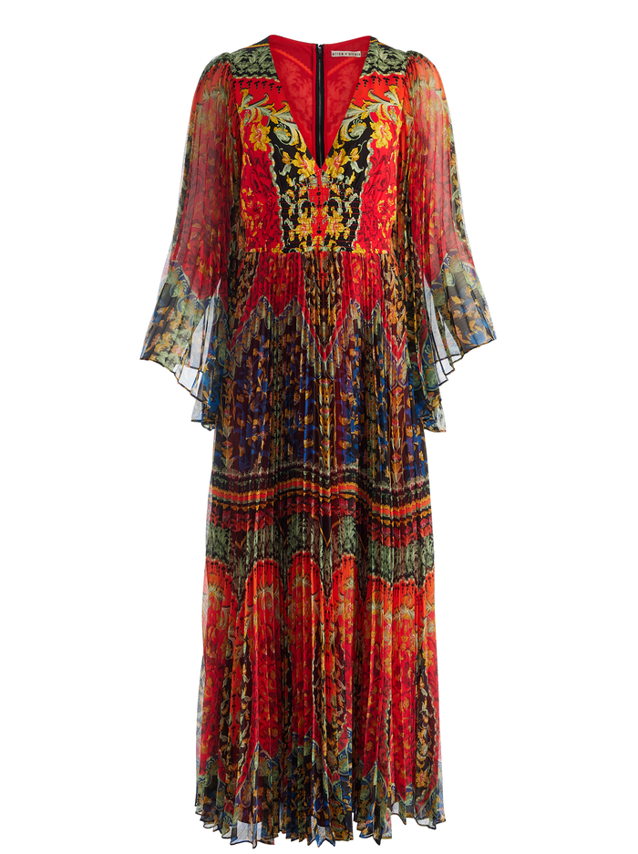 BENNET PLEATED MAXI DRESS - LOVE NOTE image 5 - Alice And Olivia