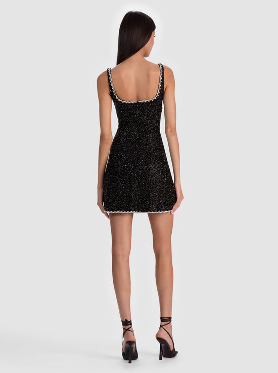 BLACK-EVE EMBELLISHED MINI DRESS