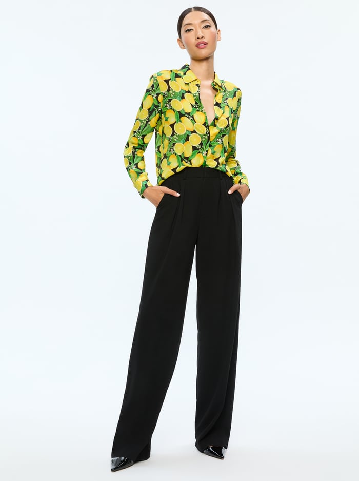 WILLA SILK BLOUSE - LEMON TREE image 1 - Alice And Olivia