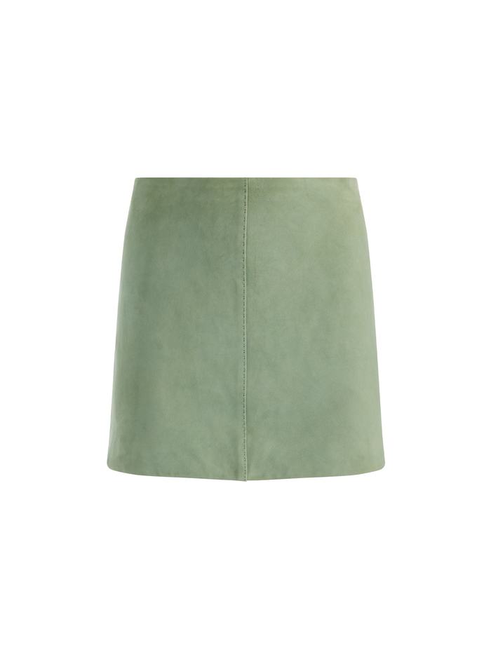 RILEY SUEDE MINI SKIRT - SAGE image 5 - ALICE + OLIVIA