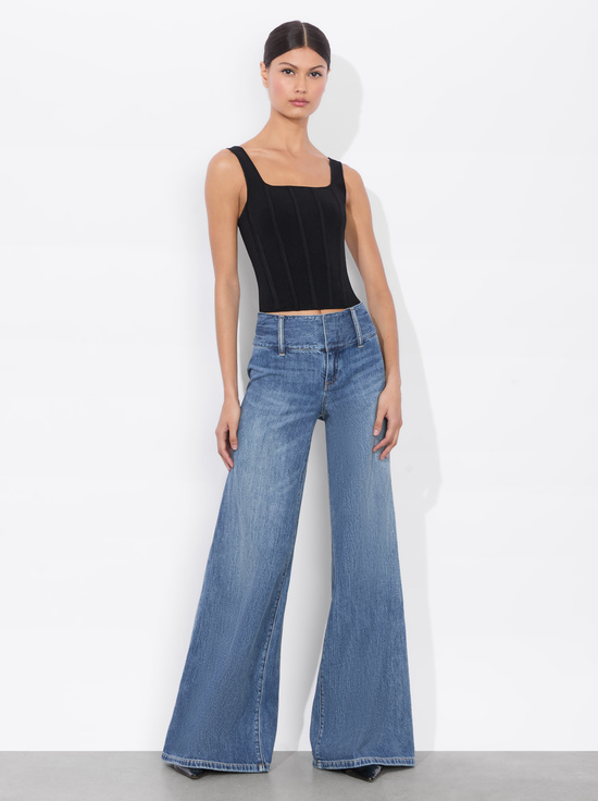 BLACK-SARIAH CORSET TANK