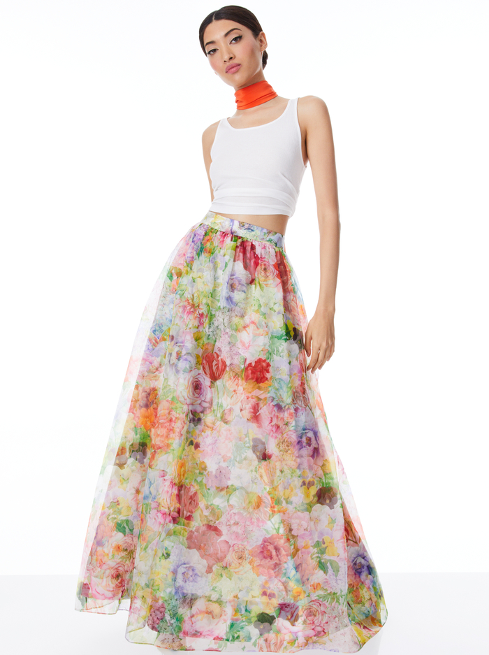 DIXIE BALLGOWN SKIRT - DAWN FLORAL image 2 - Alice And Olivia