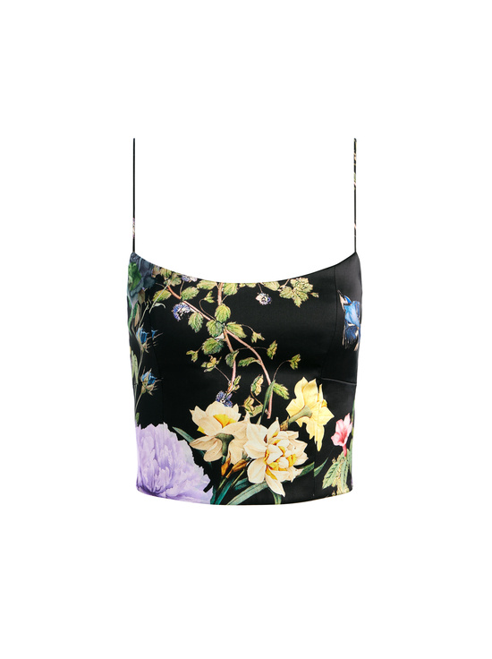 VENUS FLORAL-SAYLOR BUSTIER CAMI TOP