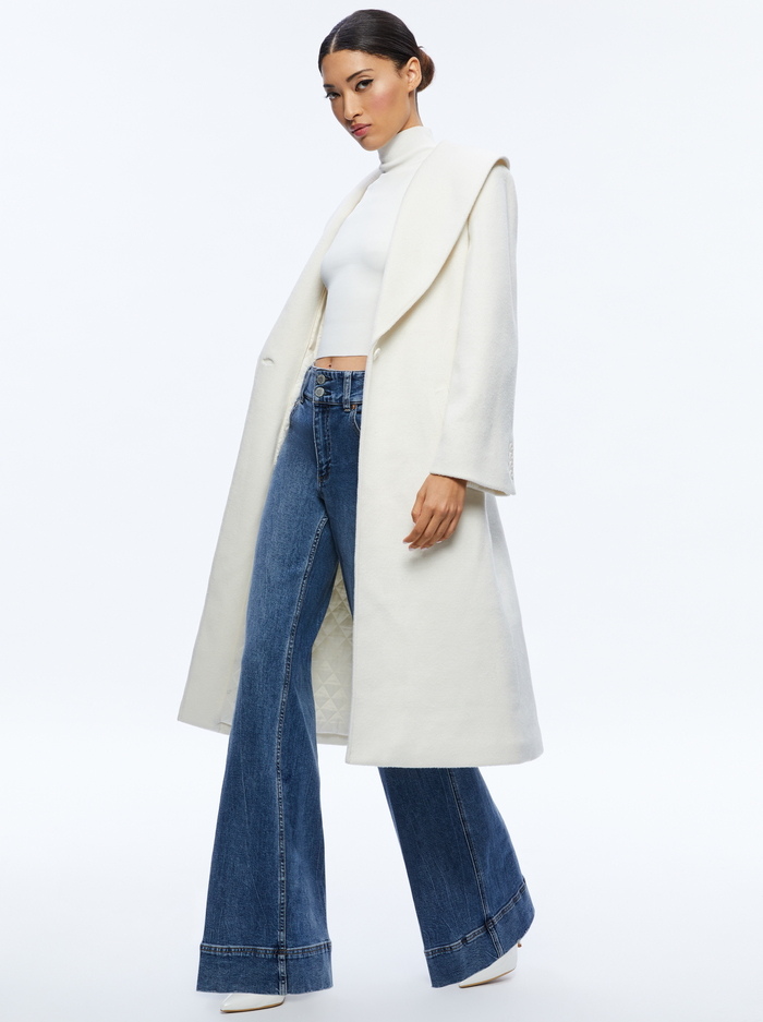 MARCELENE MIDI COAT - ECRU image 2 - Alice And Olivia