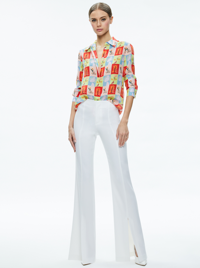 A+O X ORIS EDDU WILLA PLACKET TOP - WOMAN POWER image 1 - Alice And Olivia
