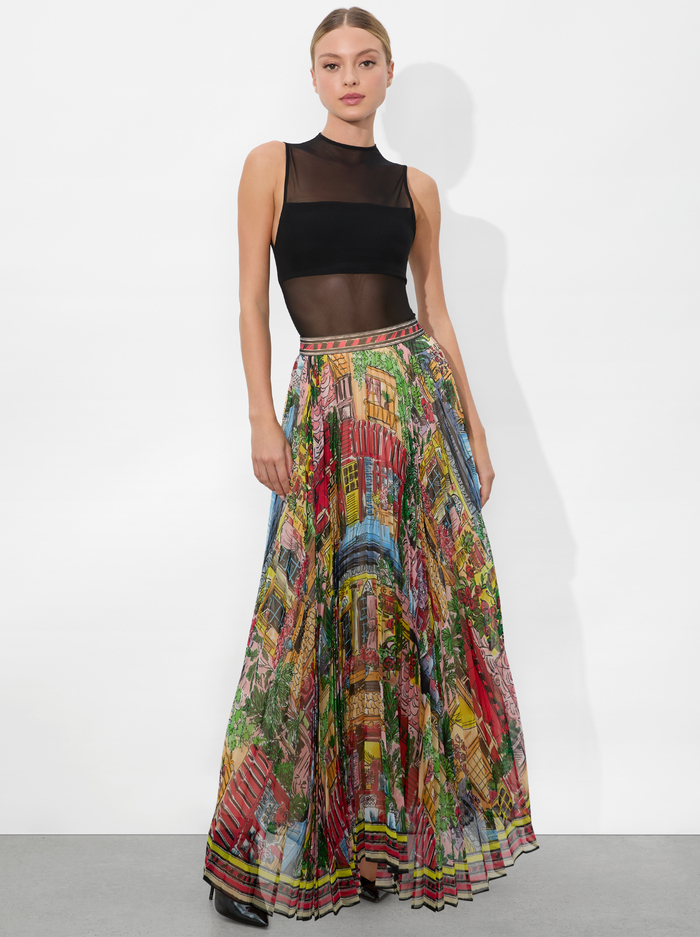 KATZ PLEATED MAXI SKIRT - VACATION DREAMS image 5 - Alice And Olivia