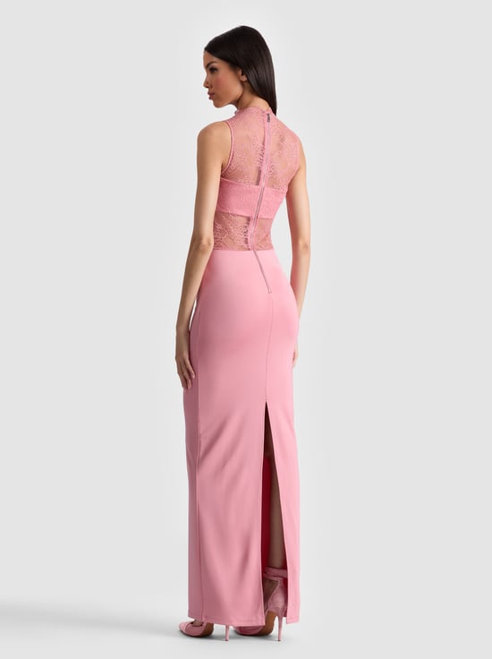DUSTY ROSE-NICHOL LACE MAXI DRESS