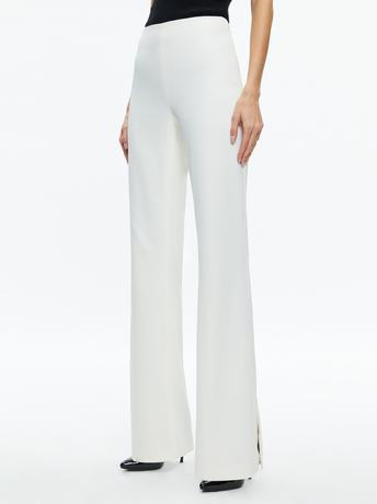 ECRU-LARA SIDE SLIT PANT
