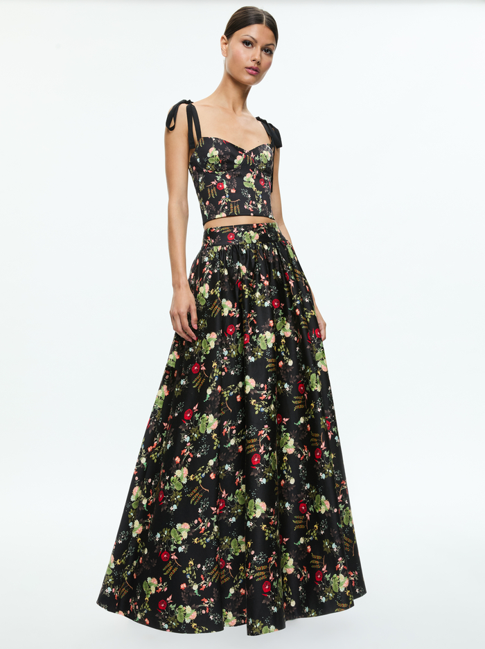 HELENE BUSTIER TOP - BLUSH KISS BLACK image 4 - Alice And Olivia