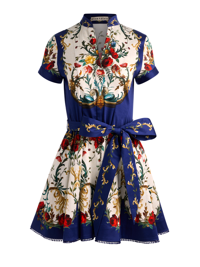 LUCY MINI SHIRT DRESS - GILDED ROSE image 5 - Alice And Olivia