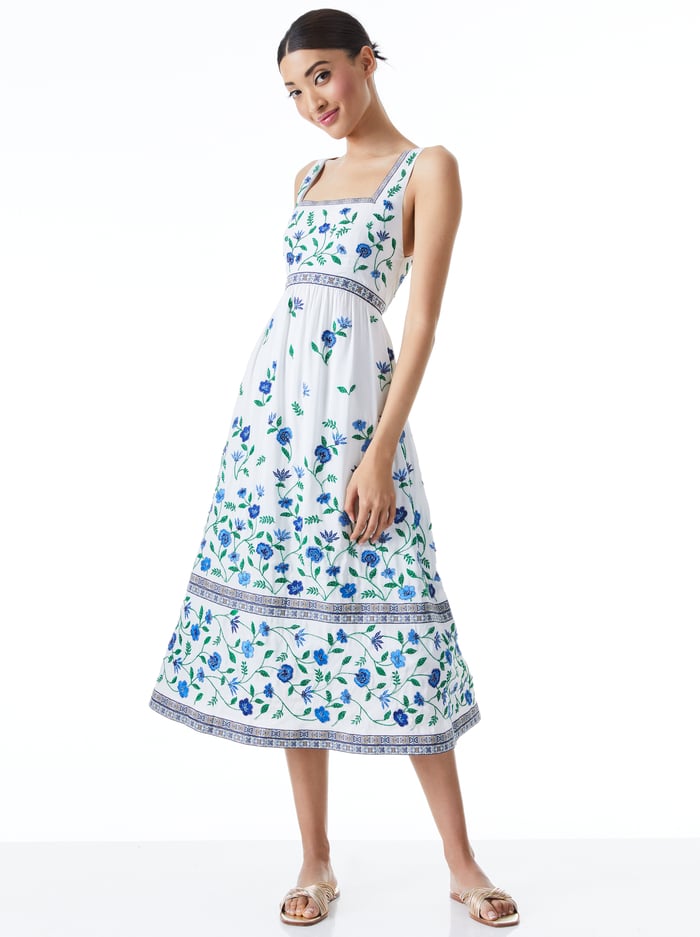 JOELLA EMBELLISHED MIDI DRESS - MULTI image 4 - Alice And Olivia